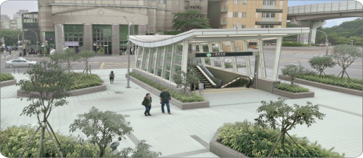 《圖說》中和光復線秀朗橋站出入口示意圖。〈捷運局提供〉