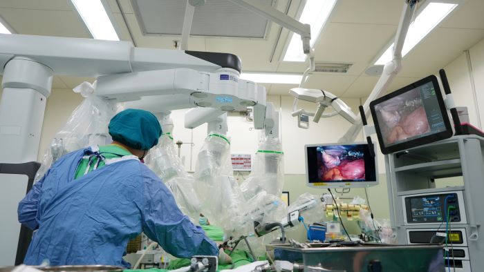 《圖說》臺北醫院首例達文西手術，個案為膽囊結石併發炎病人。〈臺北醫院提供〉