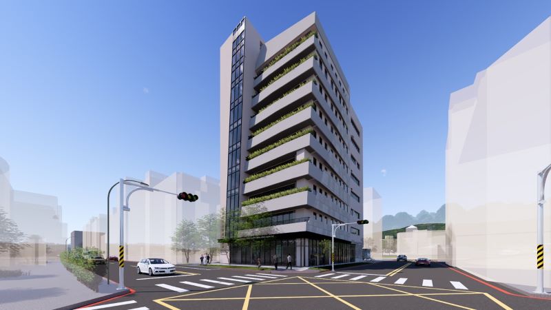 《圖說》新工處代辦「瑞芳地政事務所暨瑞芳區衛生所辦公廳舍興建工程」,獲得國家級肯定,展現新北公共建設的專業與實力--圖為完工模擬圖。〈工務局提供〉